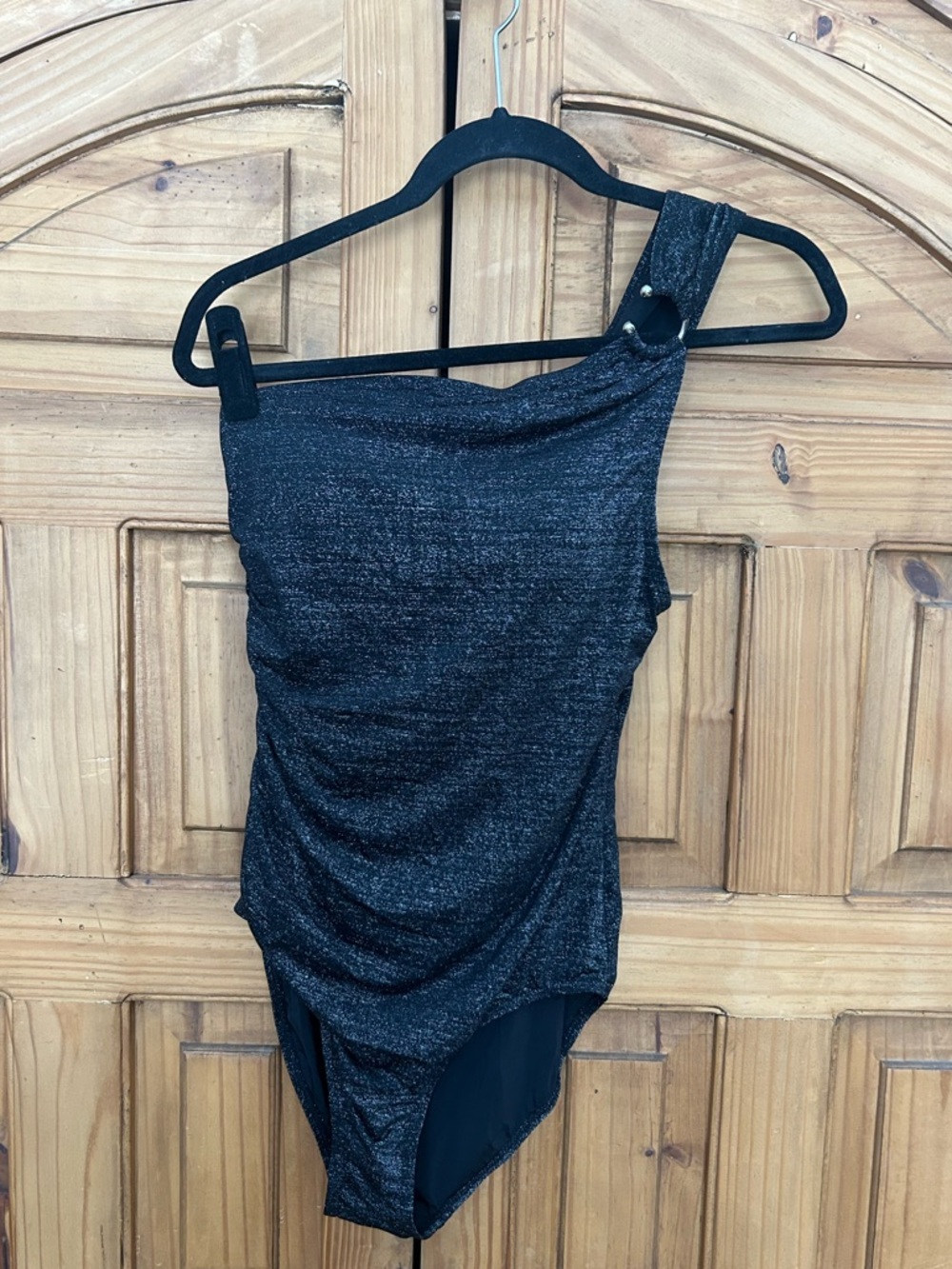 SIMONS Sparkly One Shoulder Swimsuit